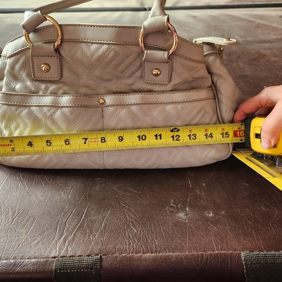 Light Gray Shoulder Bag with 3 Compartment - Picture 4 of 6